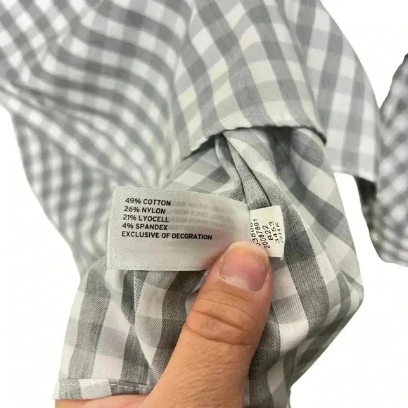 Duluth Untucked Gray Checkered Long Sleeve Button Down Standard Fit Size Medium - Picture 9 of 9